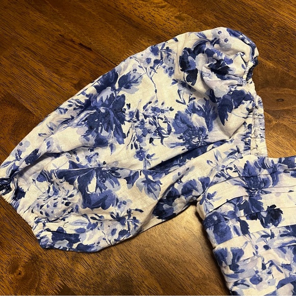 Abercrombie & Fitch The A&F Emerson Poplin Puff Sleeve Mini Dress Small Floral - Picture 7 of 14